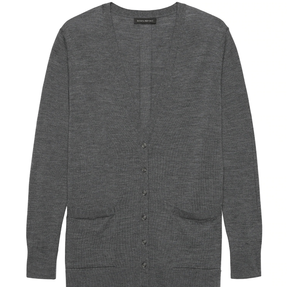 Washable merino boyfriend cardigan